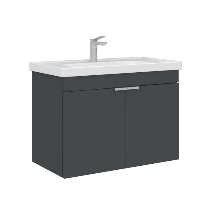 Meuble Vasque Desna 80 - 80 x 45 x 58 cm - Matte Anthracite Meuble Vasque Desna 80 - 80 x 45 x 58 cm - Matte Anthracite