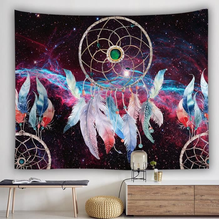 Tapisserie Murale Attrape-rêves 150x100cm - Décoration Boho Psychédélique Pour Chambre