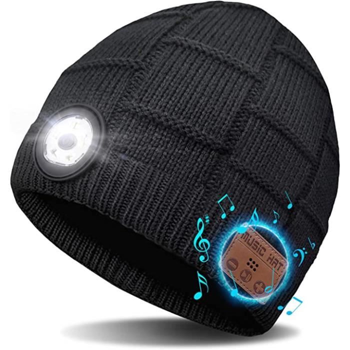 Bonnet Bluetooth Avec Haut-parleurs Intégrés - Polaire Chaude - Micro Intégré - Taille Unique - 3