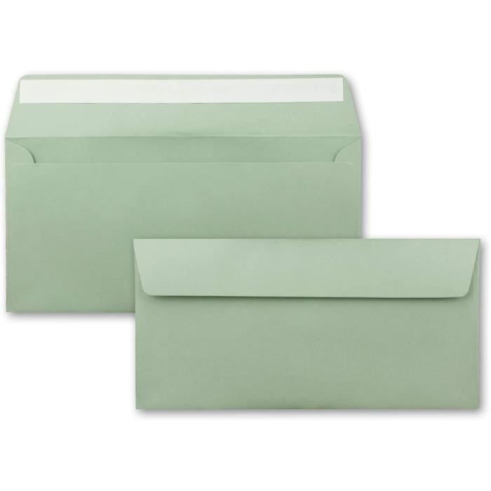 ANCIENNE BOITE ENVELOPPES ET CARTES COULEURS VERT 1970 VINTAGE