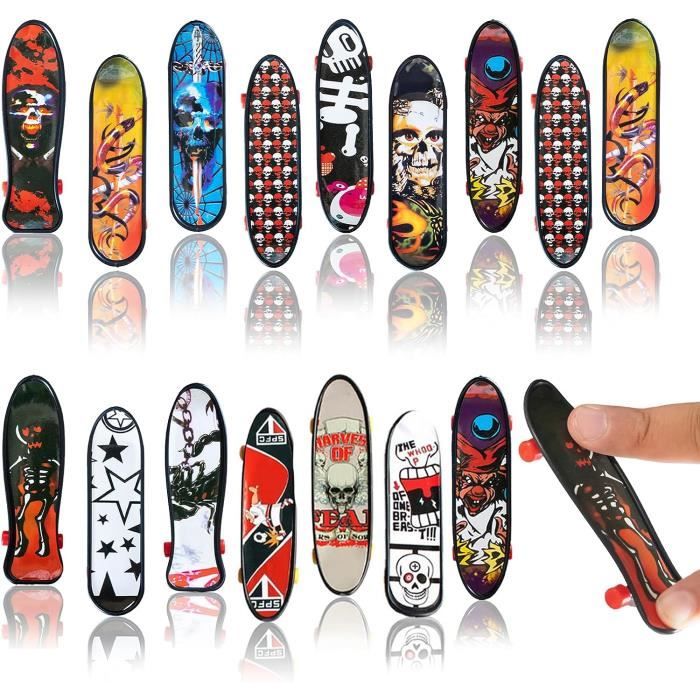 ZLXFT Mini Skate Doigt,Skateboard à Doigts,Mini Skateboard,Finger  Skate,Mini Finger Skateboard,Fingertoy Set pour Enfants Anniversaires  Cadeau de Noël