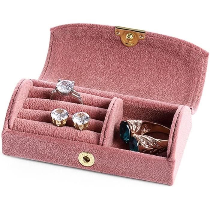 Boite A Bijoux Sozakka Petite Femme Cuir Boite Rangement Bijoux Voyage Boite à Bijoux Enfant
