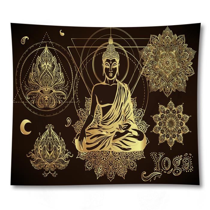 Tapisserie Murale Mandala Indienne - 150x230 Cm - Décoration Bohème Chambre, Dortoir