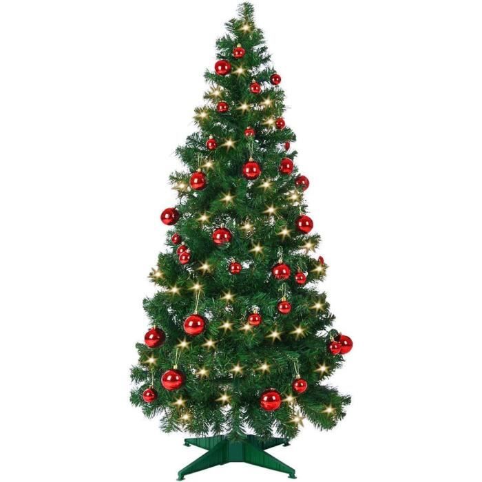 Sapin de Noël sapin 150cm - Sapin argenté artificiel - 150 cm - 440 bourgeons