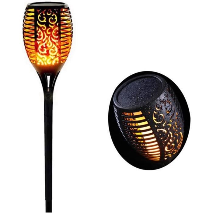 Lampe Torche Solaire À Flamme Scintillante Extérieure 51Led ...