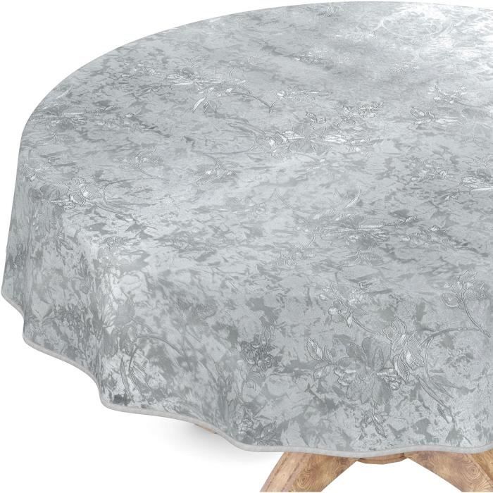 Anro Nappe transparente lavable en film transparent avec ourlet, PVC, Noir , 100x140cm