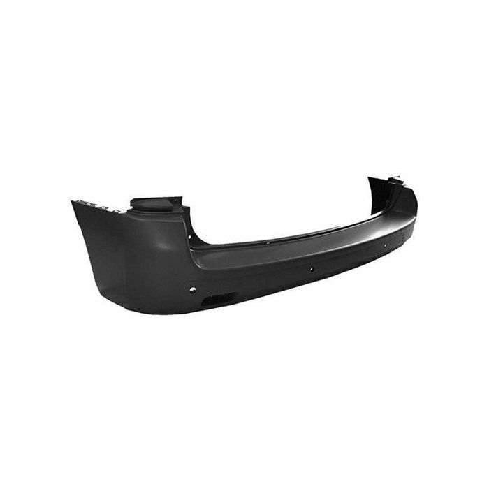 Pare-choc Arrière Central Noir Peugeot Partner 3 - Avec 4 Trous Radars Et Moulure - Repiauto