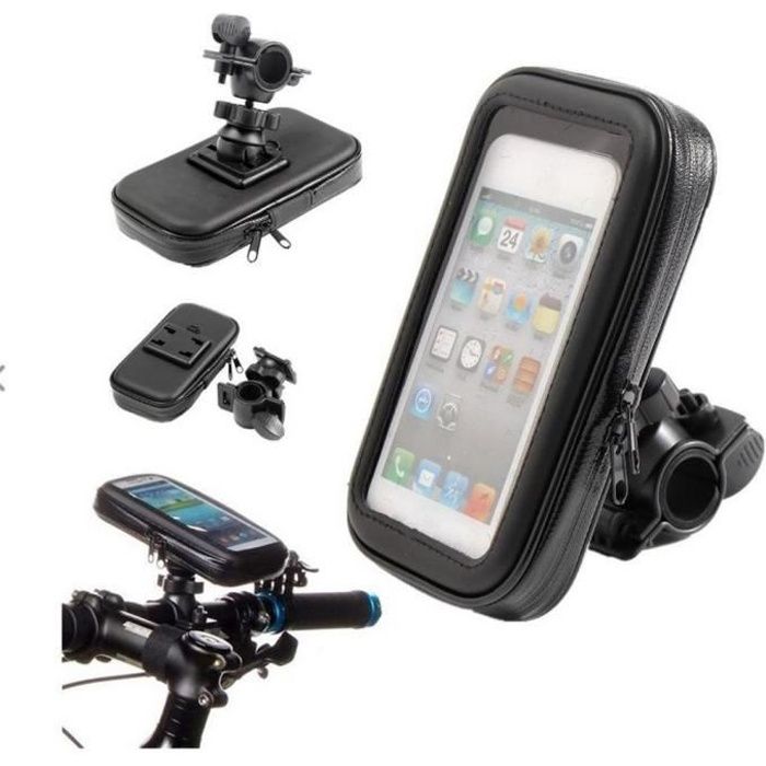 Support accroche Etui etanche telephone smartphone Velo moto trotinette  iphone protection waterproof taille XL 168x92x25mm