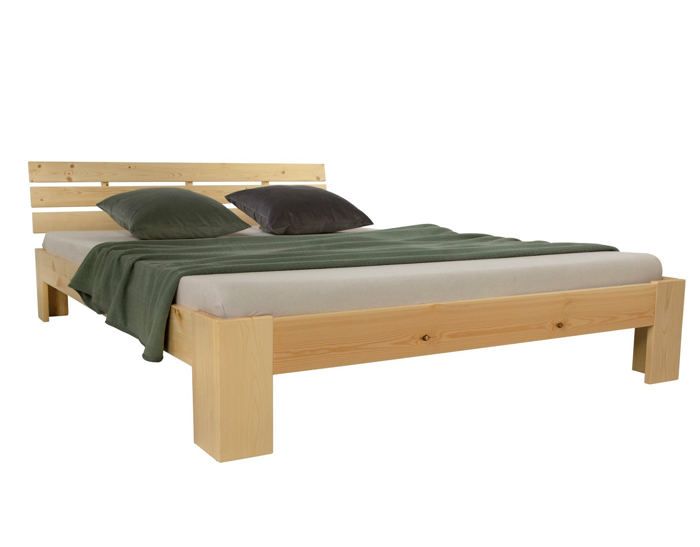 Lit Double 2 Personnes Avec Sommier A Lattes En Bois 140x 200cm Lit06162 Cdiscount Maison