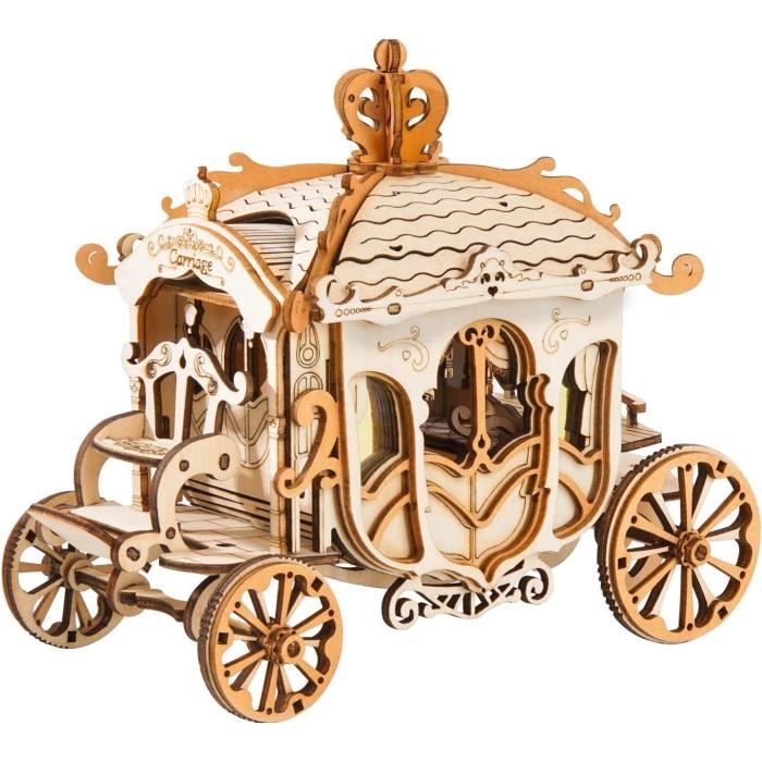 ROKR Puzzle 3D Gramophone En Bois à Construire - Maquette Classique Avec Musique Automatique Et Manuelle