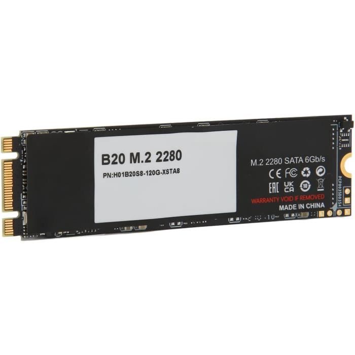 M.2 2280 SATA SSD, Performances Stables Plug and Play 6 GB-s SATA III ...