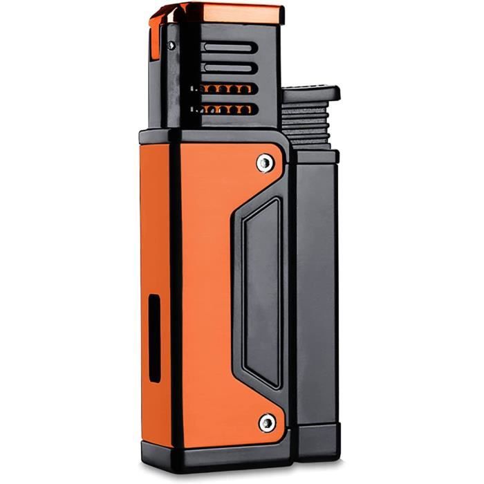 Briquet Permanent Métal Réutilisable – Allume-feu Coupe-vent, Ferrocérium Double Face, Porte-clés 3-en-1
