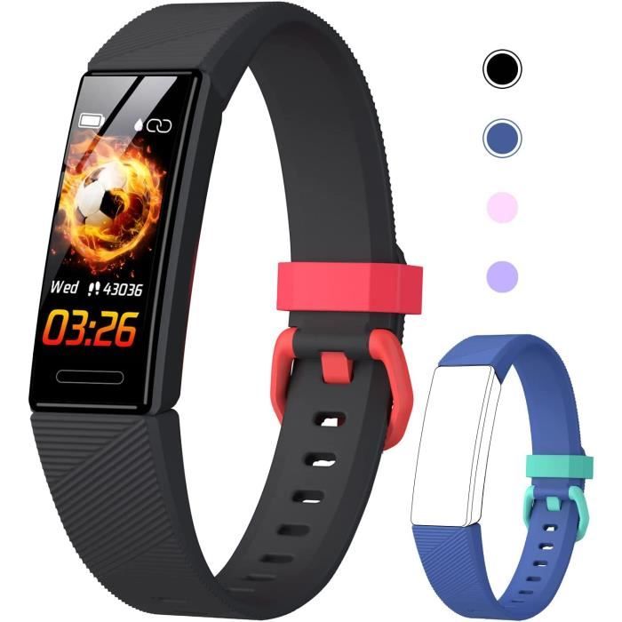 Montre Connectée Femmes Homme Enfant IP68 Etanche Bracelet Connecté Écran Coloré Smartwatch avec