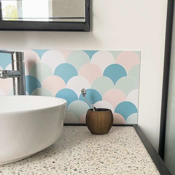 Crédence Salle De Bain Feuilles Dorées 2, Carrelage Salle De Bain