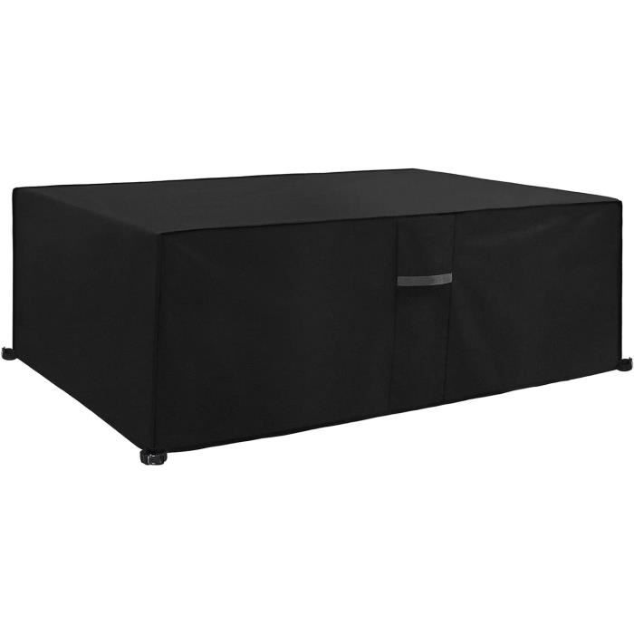 Housse Table Jardin 280x190x115cm - Tissu Oxford 600D Imperméable - Protection Vent, Pluie, UV - Pour Salon De Jardin - 13