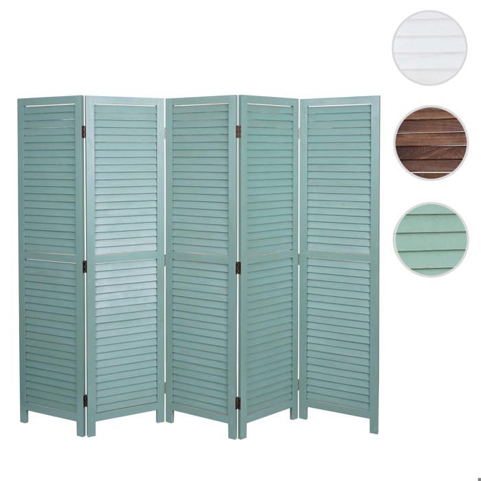 MCW Paravent MCW-C30 Shabby-Look Vintage 170x205cm vert