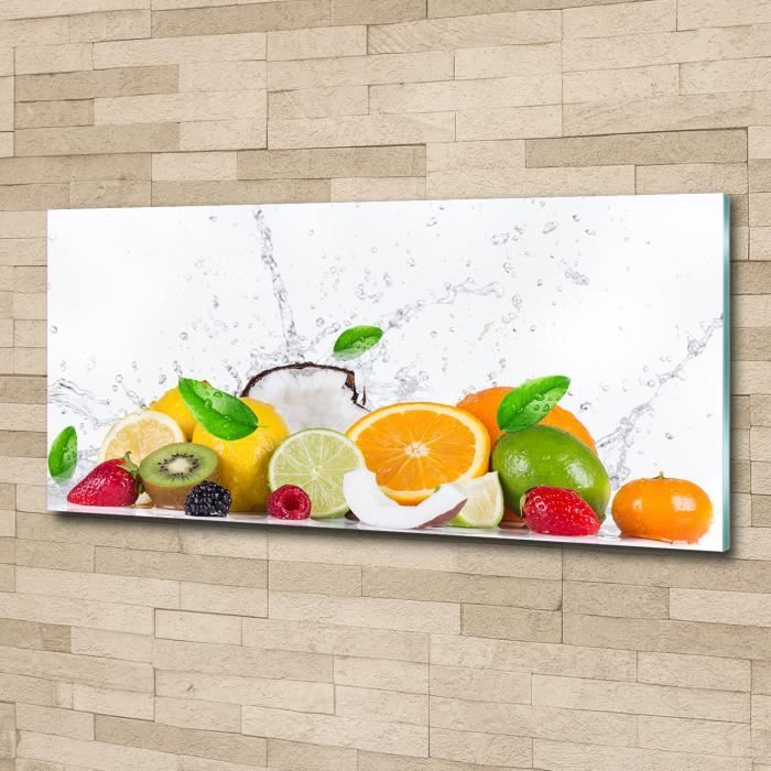 Tableau mural Image sur Plexiglas® 125x50 Cuisine Pomme Eau 