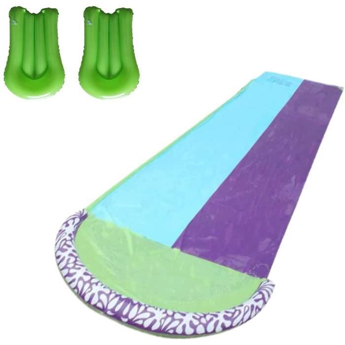 Toboggan Aquatique Jardin Gonflable Double Toboggan Eau, Tapis De