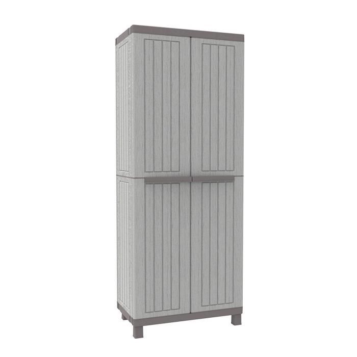 Armoiresvestiaires Cwood Armoire Haute Plastique Gris/taupe 68 X 39