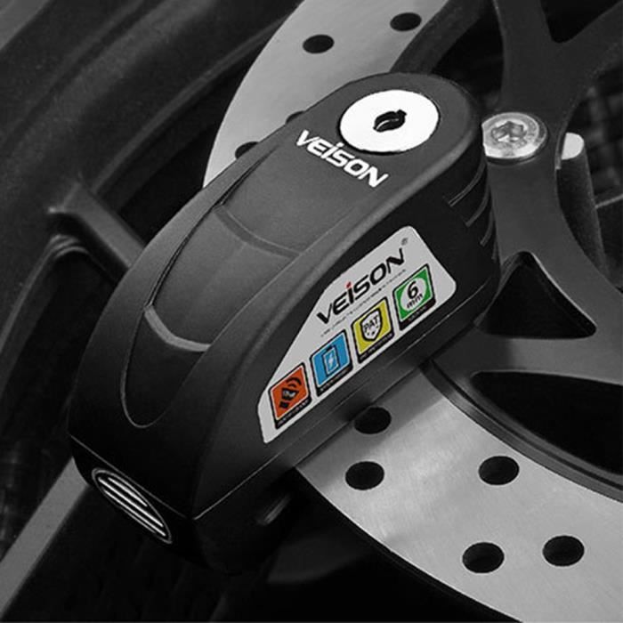 Antivol-bloque roue,VEISON étanche Moto alarme Moto serrure en acier ...