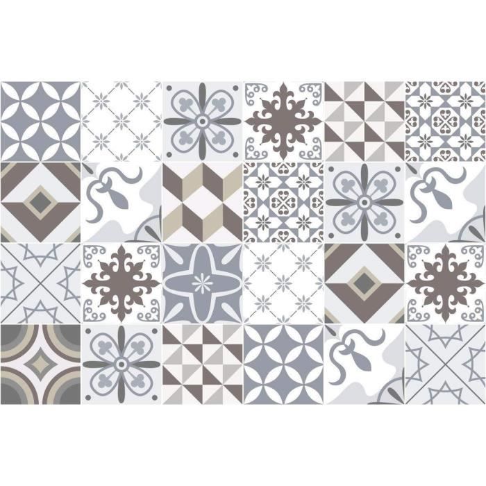 AmbianceSticker 24 Stickers adhésifs carrelages Sticker Autocollant Carrelage Stickers