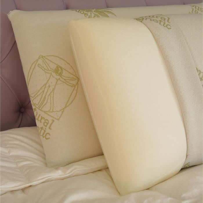 Baldiflex Emporio Lot de 2 oreillers en mousse à mémoire de forme, double doublure en Aloe tissu respirant, amovible et lavable, dimensions 40 x 70 cm, hauteur 11 cm, anti-cervical Baldiflex Emporio Lot de 2 oreillers en mousse à mémoire de forme, double doublure en Aloe tissu respirant, amovible et lavable, dimensions 40 x 70 cm, hauteur 11 cm, anti-cervical
