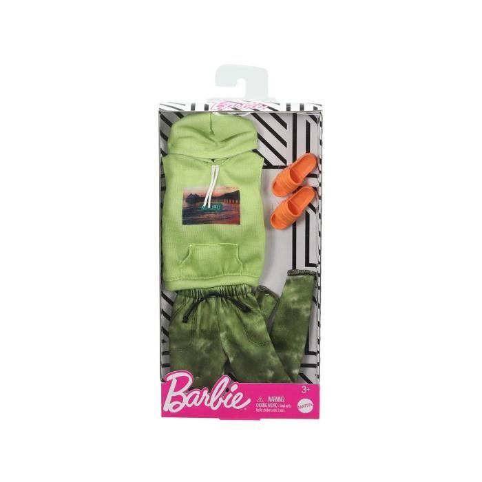 Habit Barbie - Vetement Poupee et Mini-Poupee - Tenue Ken : Pantalon Avec  Sweat Et Chaussure Orange - Cdiscount Jeux - Jouets