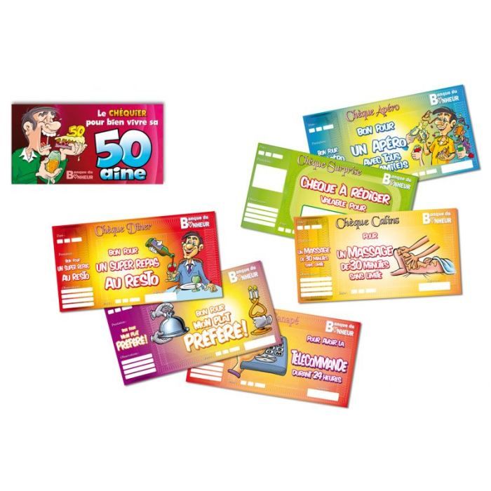 Chequier 50 Ans Homme Anniversaire Cdiscount Jeux Jouets