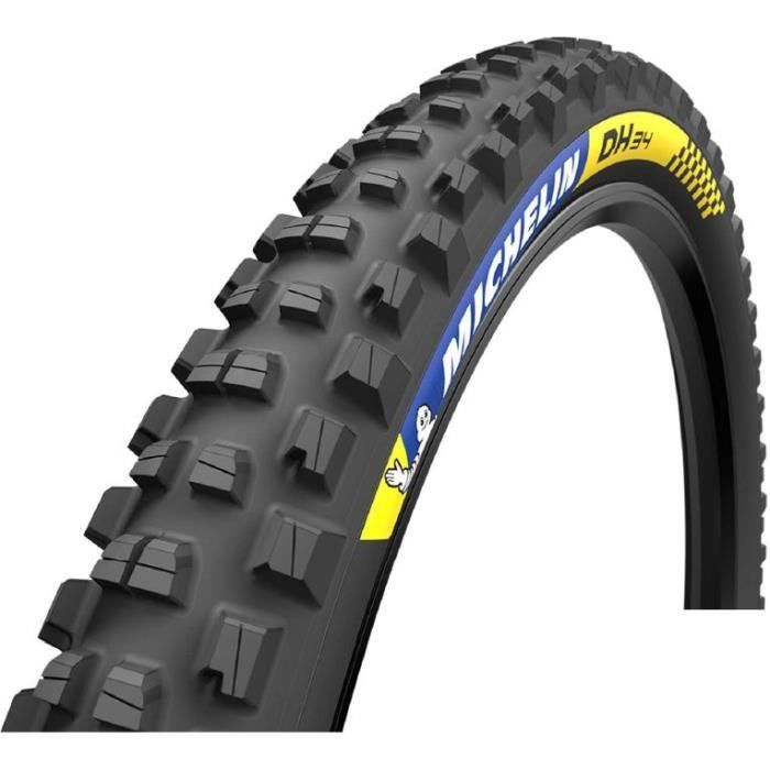 Pneu velo VTT Michelin DH34 Racing Line 26x2.40 61 559 Noir Tubeless Ready Cdiscount Sport