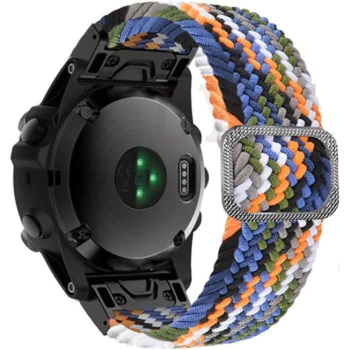Bracelet Silicone De Remplacement Pour Garmin Fenix 7/6/5, Epix, Approach S62 - 22mm, Avec Fermoir Rapide