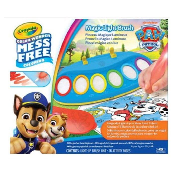 Pinceau magique lumineux CRAYOLA Color Wonder Magic Up Brush Pat’Patrouille Dès - vue 2