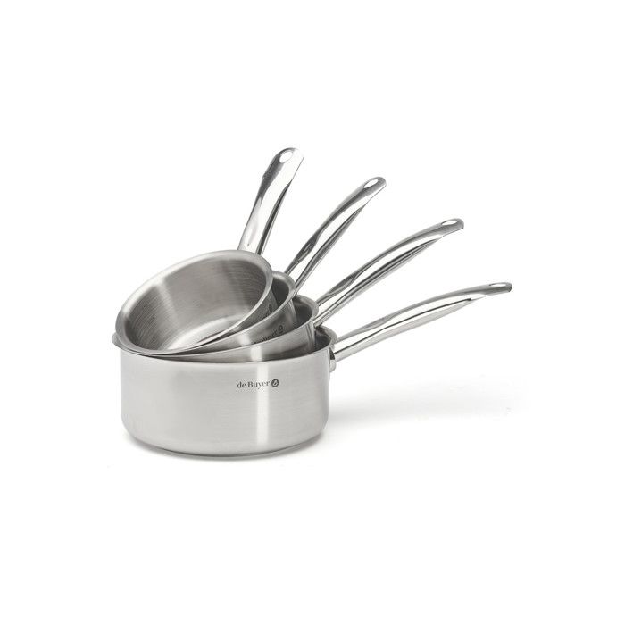 Casserole - DE BUYER - 3501.04 - 4 pièces - Inox - Compatible induction - 14-16-18-20 cm