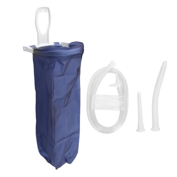 Meilleurs prix pour Kit de Lavement - EBTOOLS - Sac Pliable Réutilisable - 2L - Tuyau 130cm - Unisexe