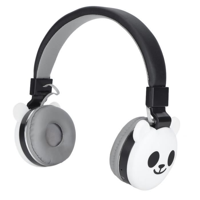 Casque audio enfant avec oreilles de panda amovibles
