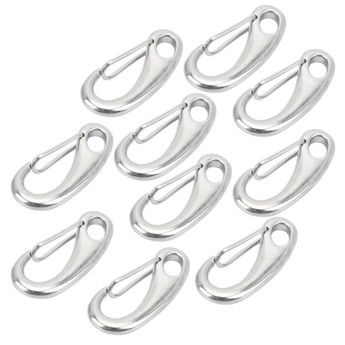 Lot De 5 Crochets à Ressort Inox 316 Pour Pare-battage Marin – Universel, Résistant à La Corrosion, Pour Bateau, Caravane Et Remorque