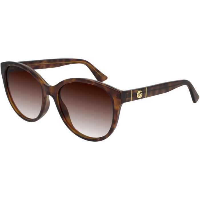 Gucci GG0631S 56/18/145 HAVANA/BROWN SHADED injecté femme GG0631S