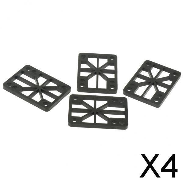 4x4 Pièces Skateboard Longboard Shock Pads Risers 0.6cm Ou 0.8cm Noir