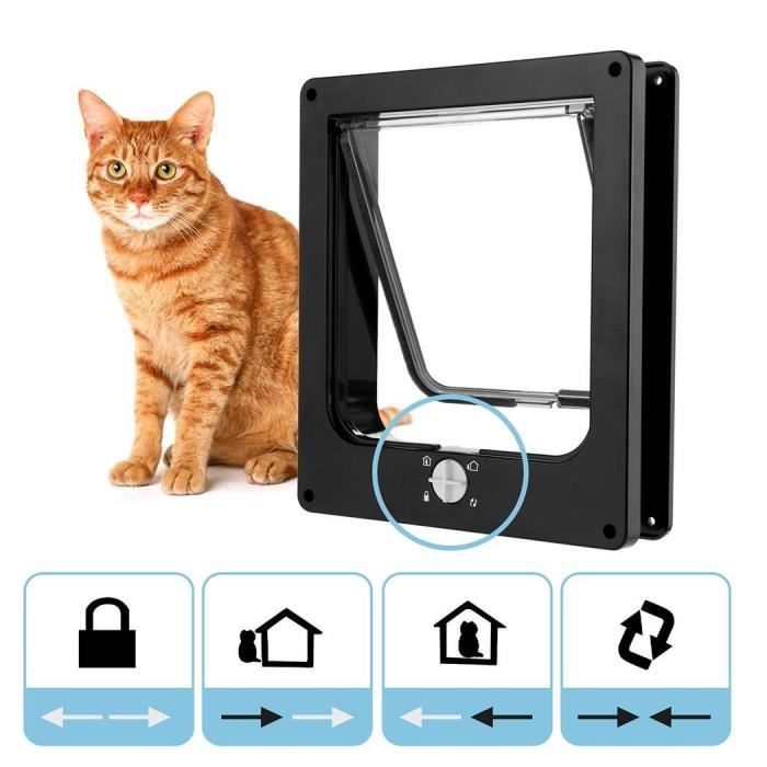 Homdox Chatiere Pour Chat Avec Verrou Rotatif A 4 Voies Porte De Chat Verrouillable Chatieres Petit Animaux Facile A Installer Noir Cdiscount Animalerie Homdox Chatiere Pour Chat Avec Verrou Rotatif A 4 Voies Porte De Chat Verrouillable Chatieres Petit Animaux Facile A Installer Noir Cdiscount Animalerie