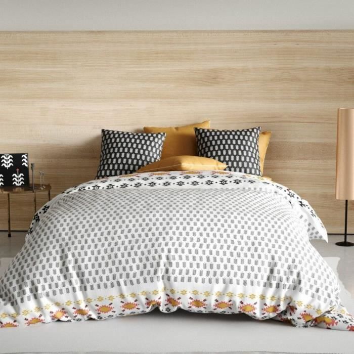 Housse De Couette 220x240 Cm + 2 Taies D'oreiller Carrées 100% Coton 57 Fils Silver 88835007