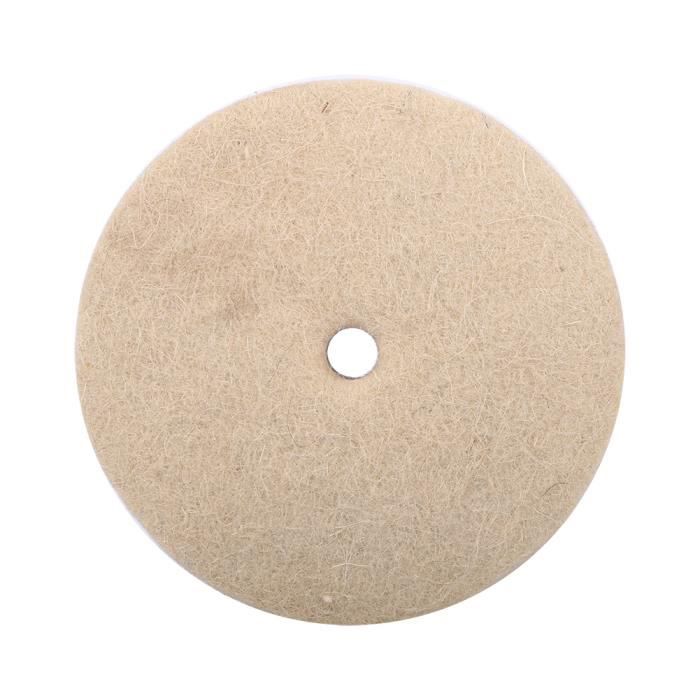 Lot De 100 Tampons De Polissage En Feutre De Laine 13 Mm + 2 Tiges - Pour Perceuse, Outil Rotatif - Polissage Métal, Bois, Bijoux