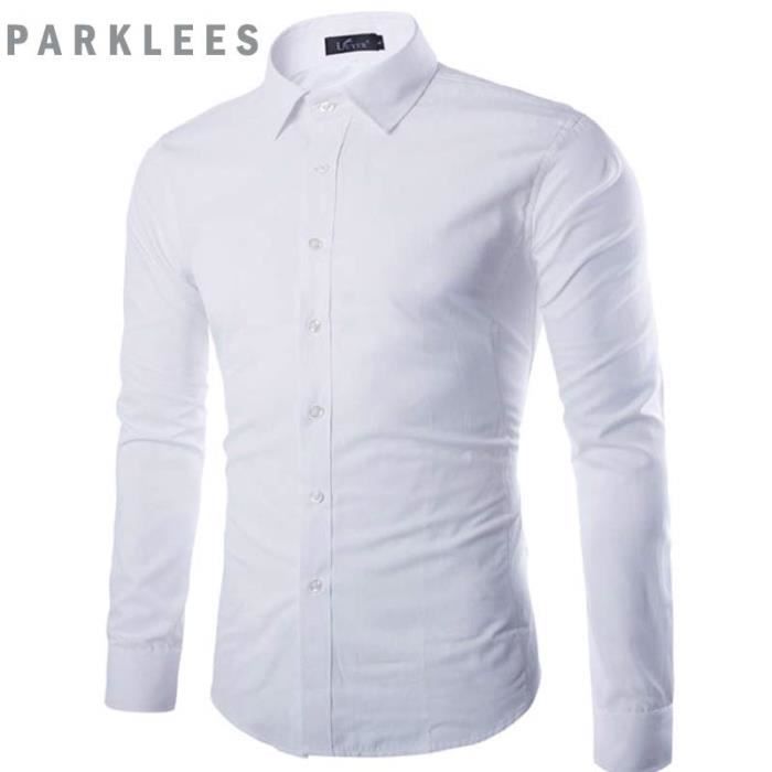 Chemise Homme Blanche Slim Fit Mode ...