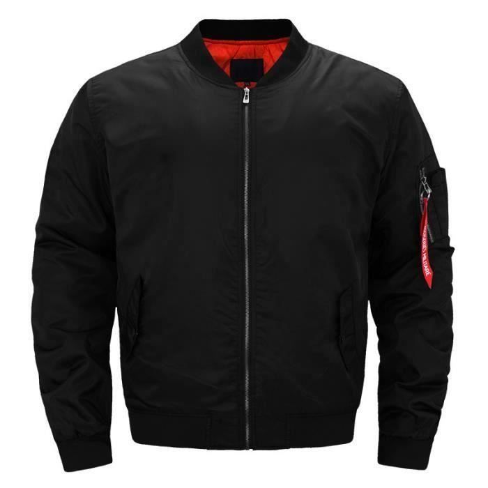 Blouson Bomber Classic Members Only Pour Homme - Taille M, Zippé Intégral Noir - Très Bon état
