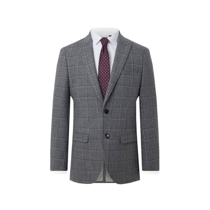 Dobell Homme Veste De Costume Gris Tweed à Gros Carreaux
