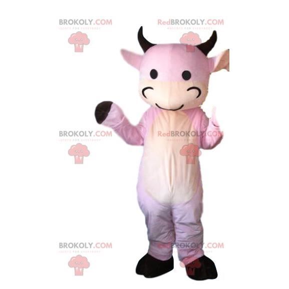 Costume de vache rose, déguisement de la ferme, Mascotte rose Costume