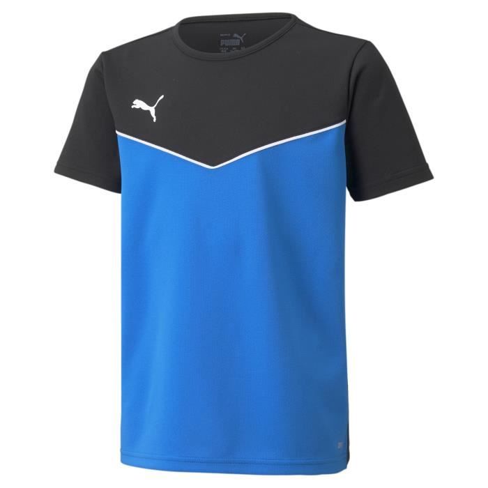 T Shirt De Sport - PUMA - Football - Enfant Et Adolescent - Noir Et Bleu