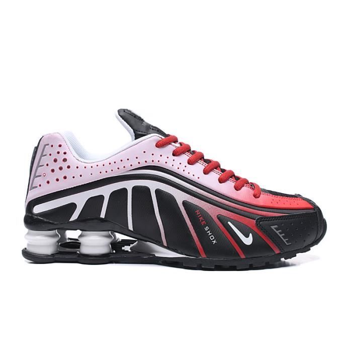 مراتب سيلي جدة Baskets Nike SHOX R4 Homme Chaussures de Running Noir Rouge Blanc ... مراتب سيلي جدة