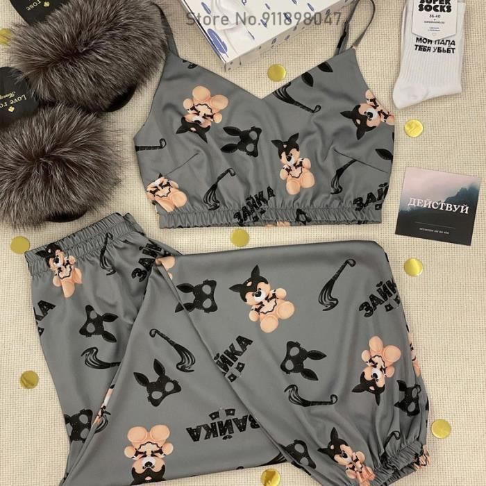 Pyjama 2 Pièces Femme Imprimé Bulles De Bière - Haut Manches Courtes, Short Taille Élastique, Confortable - 8