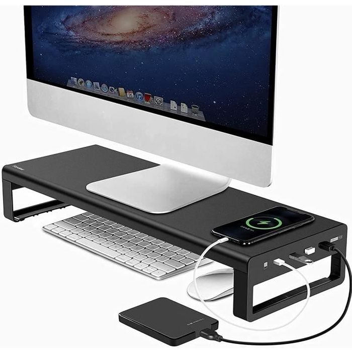 VAYDEER Support de Moniteur PC avec Concentrateur USB 3.0