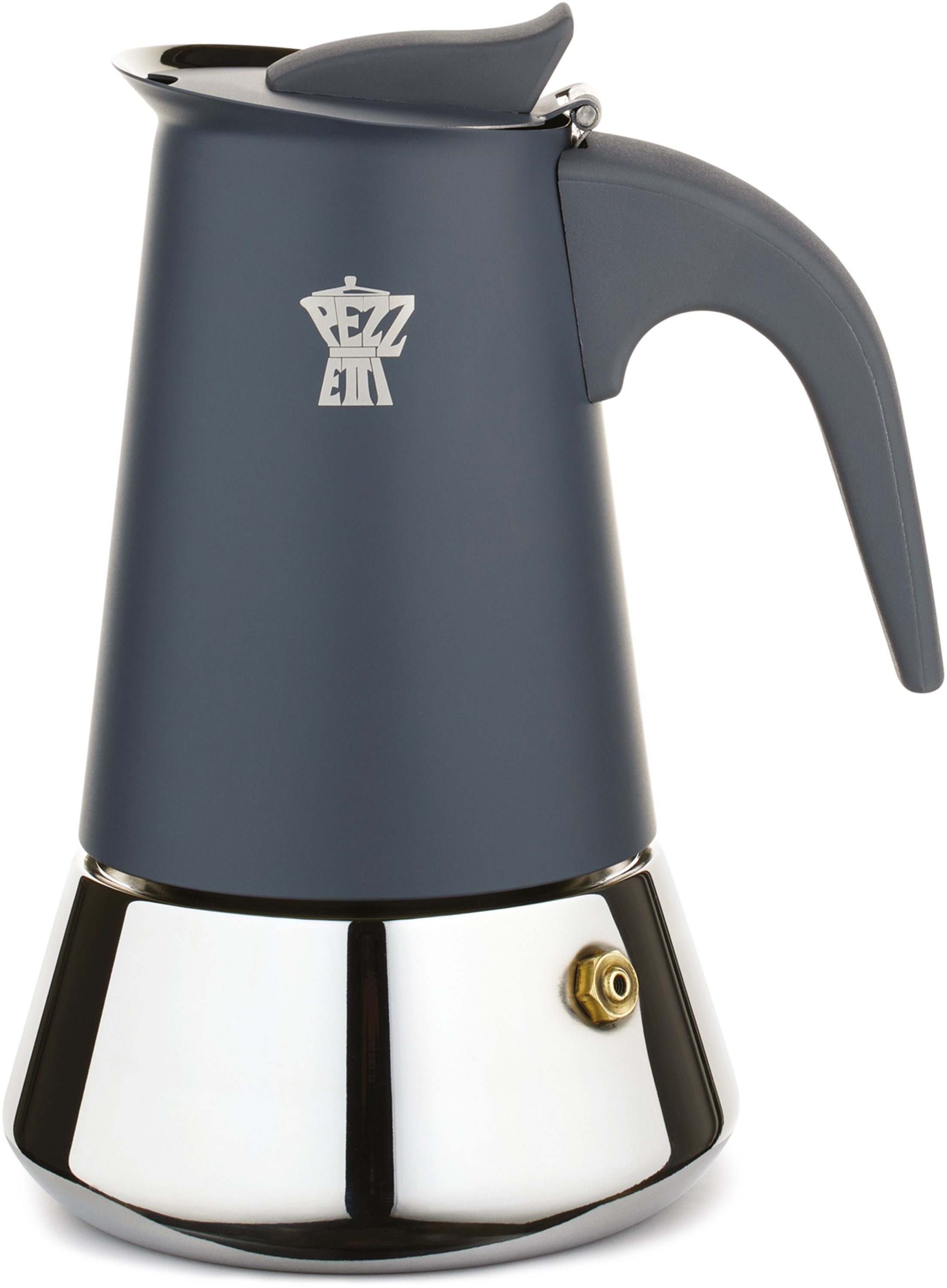 Cafetiere+italienne+-+PEZZETTI+-+STEELEXPRESS+-+Acier+inoxydable+-+4+tasses+-+Tous+feux+dont+induction+-+ArgBleuent