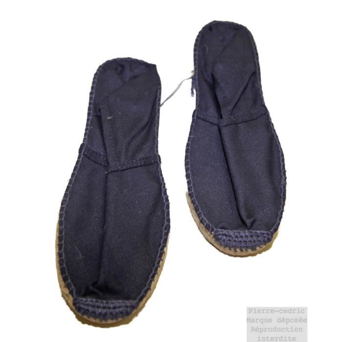 Espadrilles à lacets Brestoise, espadrille rayée bleu marine